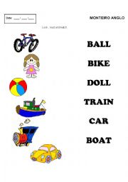 English Worksheet: Toys