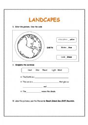 English Worksheet: The earth