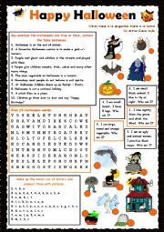 English Worksheet: Happy Halloween