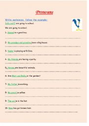 English Worksheet: Subject pronouns
