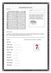 English Worksheet: School Things and more - Exercises