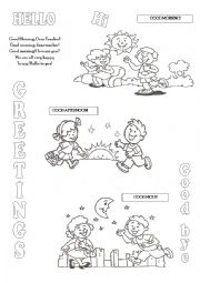 English Worksheet: greetings