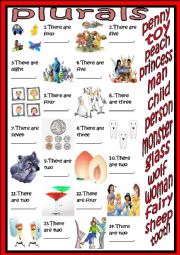 English Worksheet: plurals-choose and write