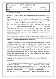 English Worksheet: test