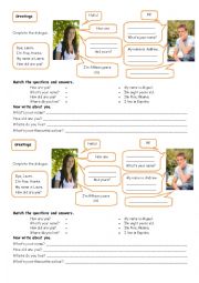 English Worksheet: Greetings!