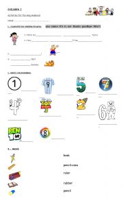 English Worksheet: revision activities