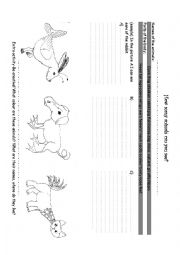 English Worksheet: How many animals can you see?