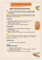 English Worksheet: steps for writing an essay