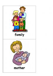 English Worksheet: My family - flashcards