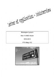 English Worksheet: Letter of application + jobinterview