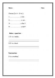 English Worksheet: How to make question 