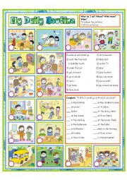 English Worksheet: My Daily Routine