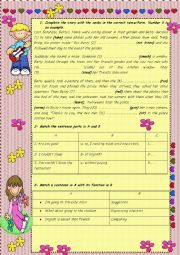 English Worksheet: Language exercises