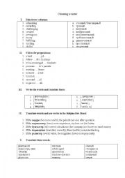 English Worksheet: professions