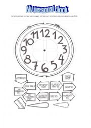 English Worksheet:  my personam clock
