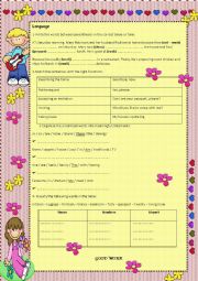 English Worksheet: English Test (7th form) / Language 