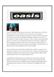 English Worksheet: Oasis