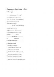 English Worksheet: Champagne Supernova Oasis