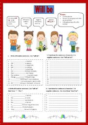 English Worksheet: Will be