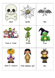 English Worksheet: Halloween Cards - Part 2
