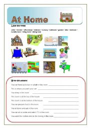English Worksheet: At Home