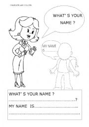 English Worksheet: YOUR  NAME