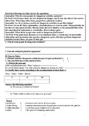 English Worksheet: 7th grade exam