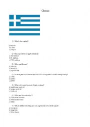 English Worksheet: Greece