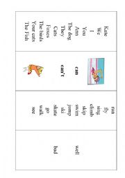English Worksheet: Can
