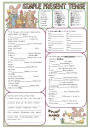 English Worksheet: PRESENT SIMPLE TENSE