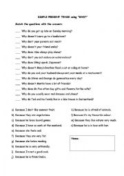 English Worksheet: Simple Present Tense using 