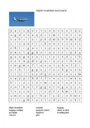 airport word search 