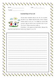 English Worksheet: WRITING COMPOSITION