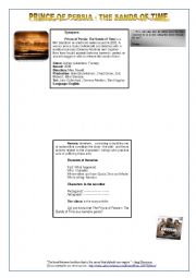 Movie worksheet - Prince of Persia - Sands of Time 