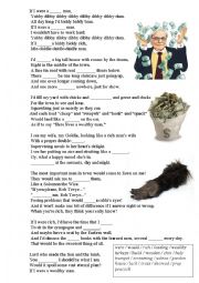 English Worksheet: If I were a rich man