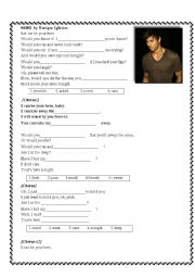 English Worksheet: Hero by Enrique Iglesias