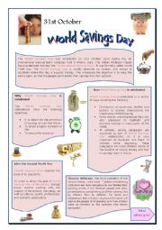 World Savings Day - 31st October