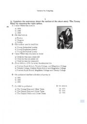 English Worksheet: Oscar Wilde 