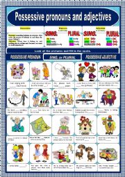 Possessive Pronouns and Adjectives