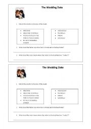 English Worksheet: The Wedding Date - Movie