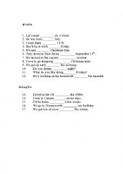 English Worksheet: Time Prepositions