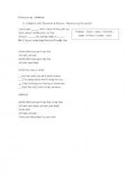 English Worksheet: Dress you up (by Madonna) Song to discuss CLOTHES vocabulary