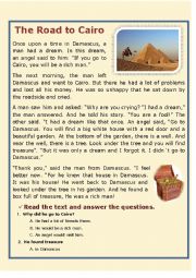 English Worksheet: THE ROAD TO CAIRO