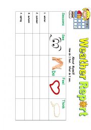 English Worksheet: weather - What about you?