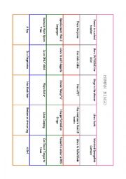 English Worksheet: Human Bingo