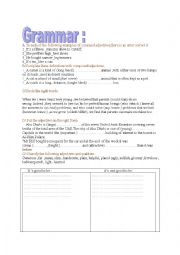 English Worksheet: family life