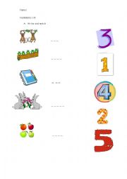 numbers 1-5