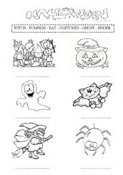 English Worksheet: Halloween 