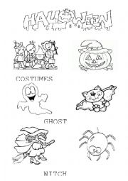 English Worksheet: HALLOWEEN PRESCHOOL