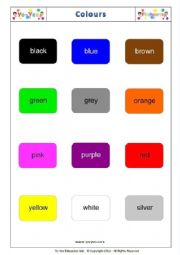 English Worksheet: Yo-Yee Colour Pictionary / Worksheet
